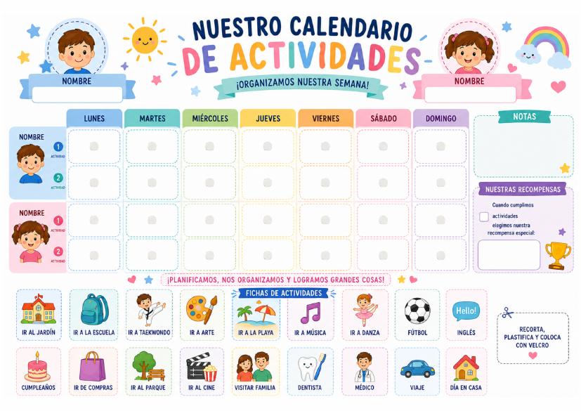 Página del kit Mi Mundo de Rutinas